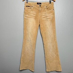 Vintage Y2K L.E.I. Khaki Corduroy Flare Pants Sz 13
